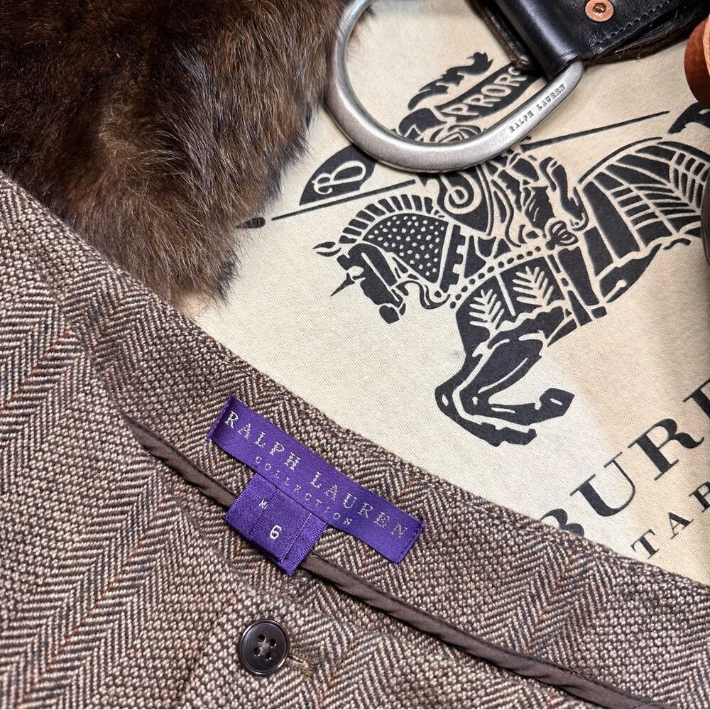 Ralph Lauren Fall ‘03 Collection Tweed Melange Cashmere Blend Ruched Trouser - Picture 3 of 15